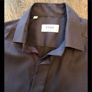 Eton Navy Dress Shirt